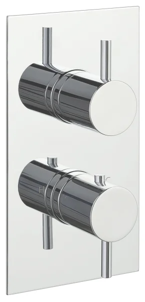 Just Taps Florence Thermostatic Concealed 3 Outlet  Designer Handle Chrome