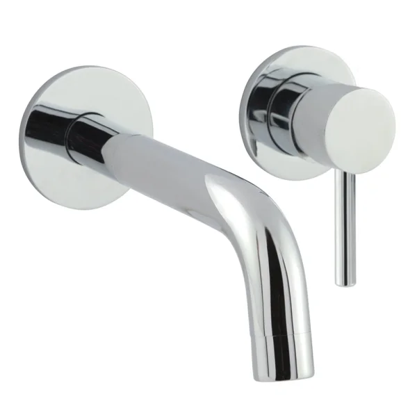 Just Taps Florence Single Lever Wall Mounted Basin Mixer 240mm Chrome
