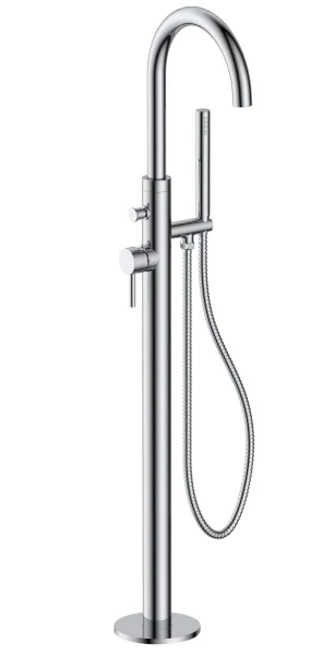 Just Taps Florence Floor Standing Single Lever Bath Shower Mixer Chrome