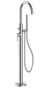 Just Taps Florence Floor Standing Single Lever Bath Shower Mixer Chrome