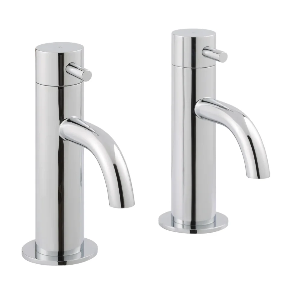Just Taps Florence Basin Taps Chrome detail view - Image 1