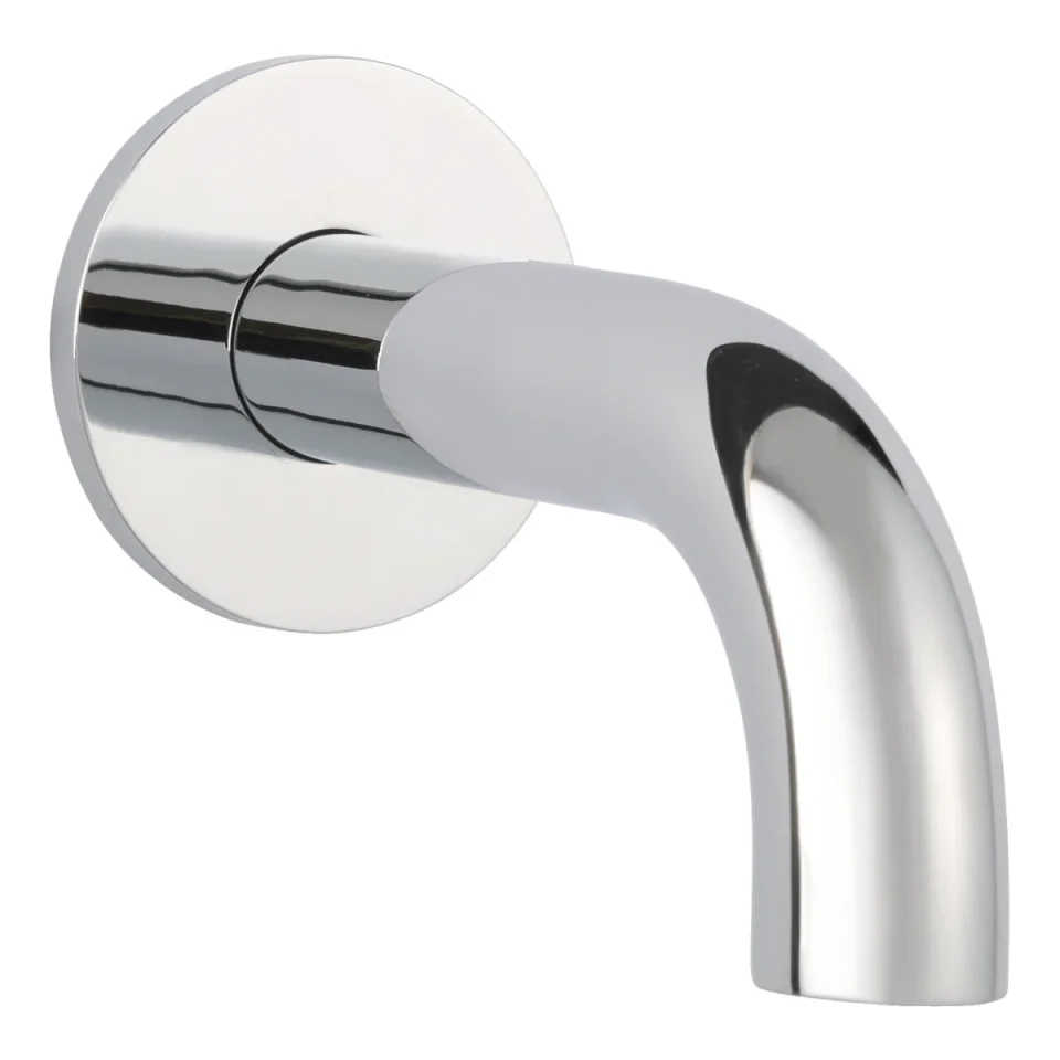 Just Taps Florence Basin Spout With Wall Flange 195mm Chrome detail view - Image 1