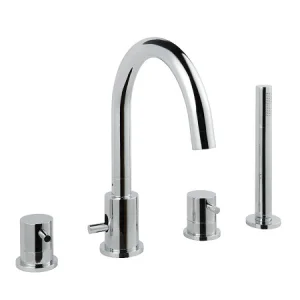 Just Taps Florence 4 Hole Bath And Shower Mixer Hp 1 Chrome