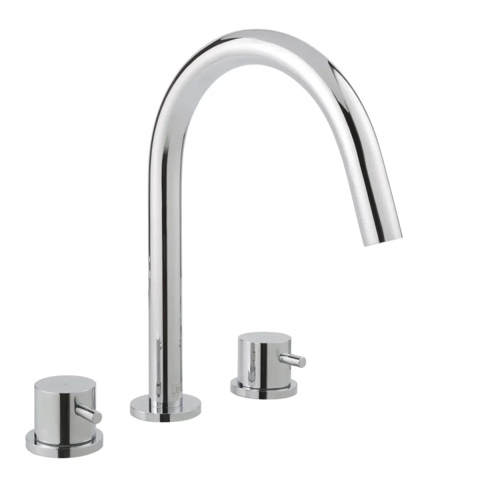 Just Taps Florence 3 Hole Bath Filler Chrome detail view - Image 3