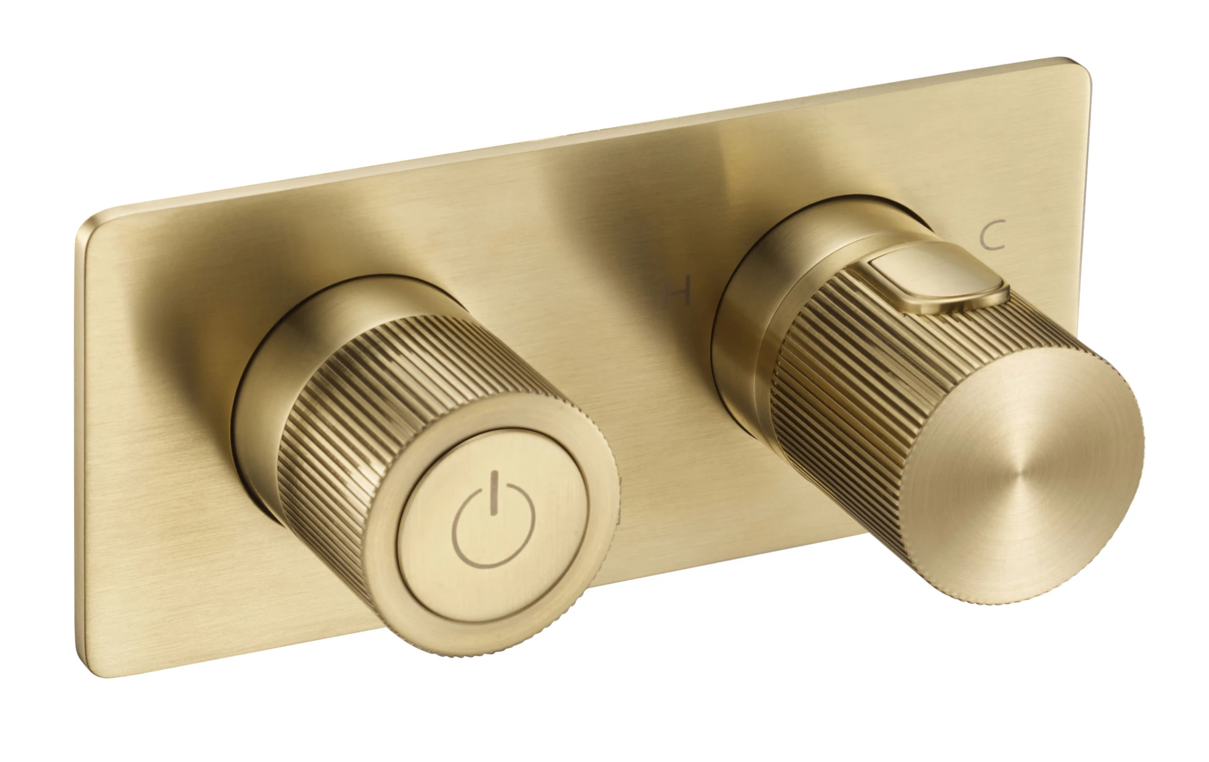 Just Taps Evo Thermostatic Concealed Push Button 3 Outlet Shower Valve