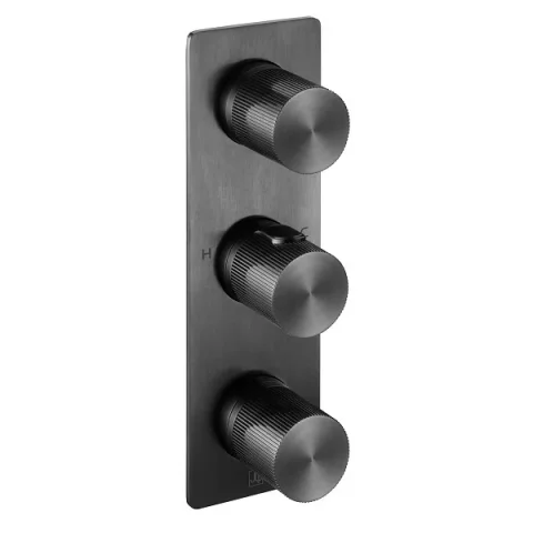 Just Taps Evo Thermostatic Concealed 3 Outlet Shower Valve detail view - Image 1