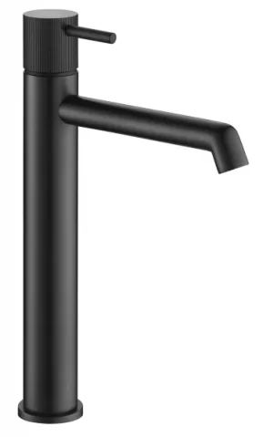 Just Taps Evo Single Lever Tall Basin Mixer Matt Black detail view - Image 1