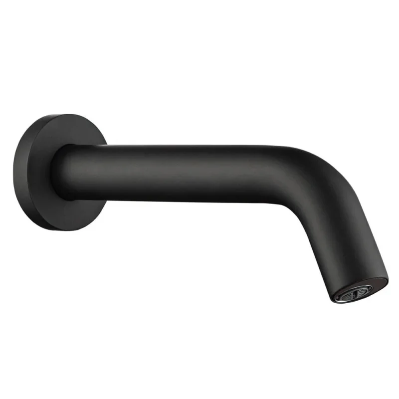 Just Taps React Sensor Wall Spout Mains And Battery Operated Matt Black detail view - Image 4