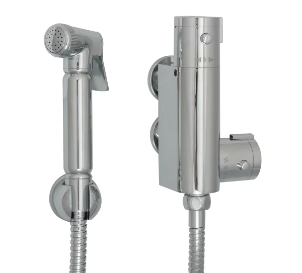 Just Taps Douche Kit Complete With Vertical Thermostatic Bar Valve