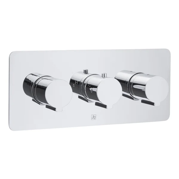 Just Taps Curve Thermostatic Shower Valve 2 Options Horizontal Chrome