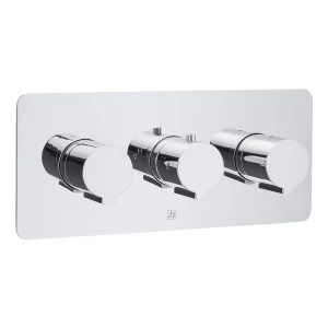 Just Taps Curve Thermostatic Shower Valve 2 Options Horizontal Chrome