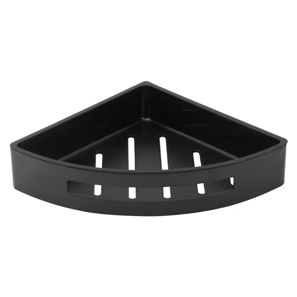 Just Taps Corner Basket with Shelf Matt Black