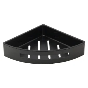 Just Taps Corner Basket with Shelf Matt Black