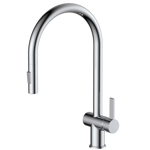 Just Taps Chrome Single Lever Pull Out Sink Mixer