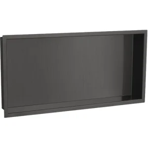 Just Taps Brushed Black Shower Niche