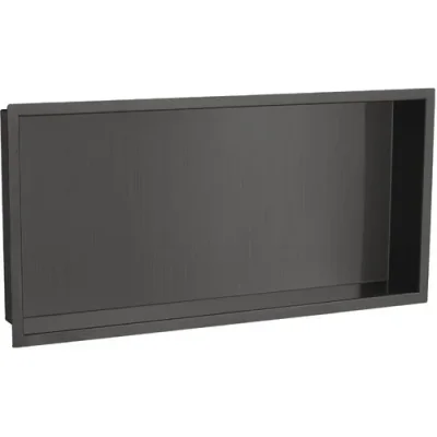 Just Taps Brushed Black Shower Niche