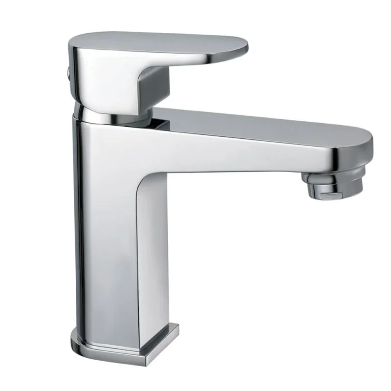 Just Taps Base Mini Basin Mixer With Click Clack Waste Chrome detail view - Image 1