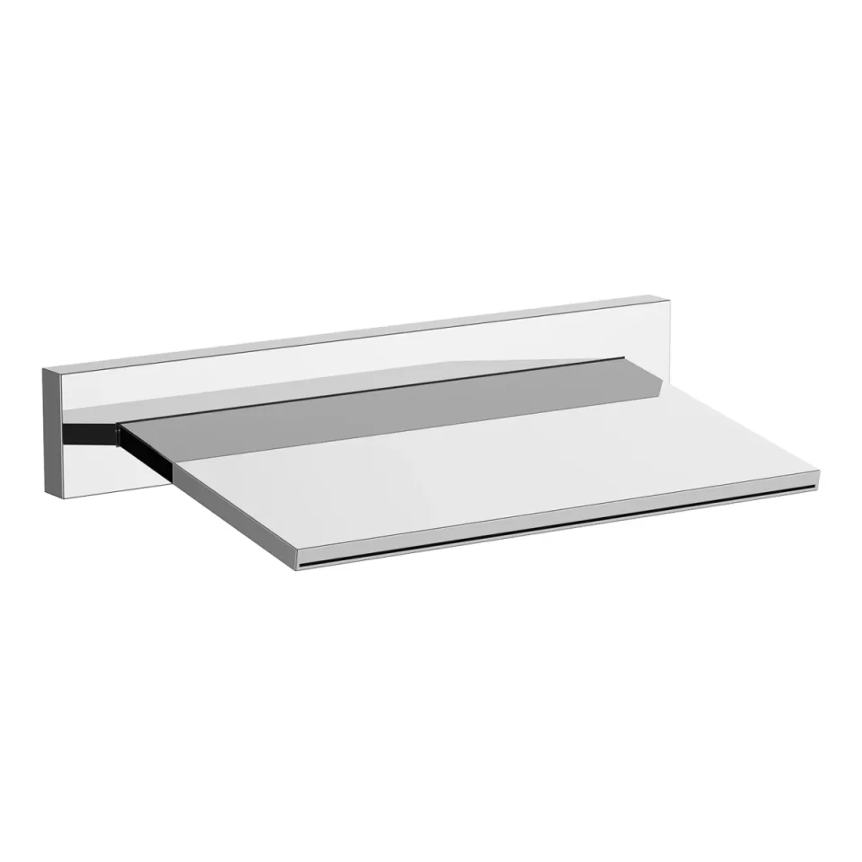 Just Taps Athena Wall Mounted Cascade Overhead Shower Chrome detail view - Image 1
