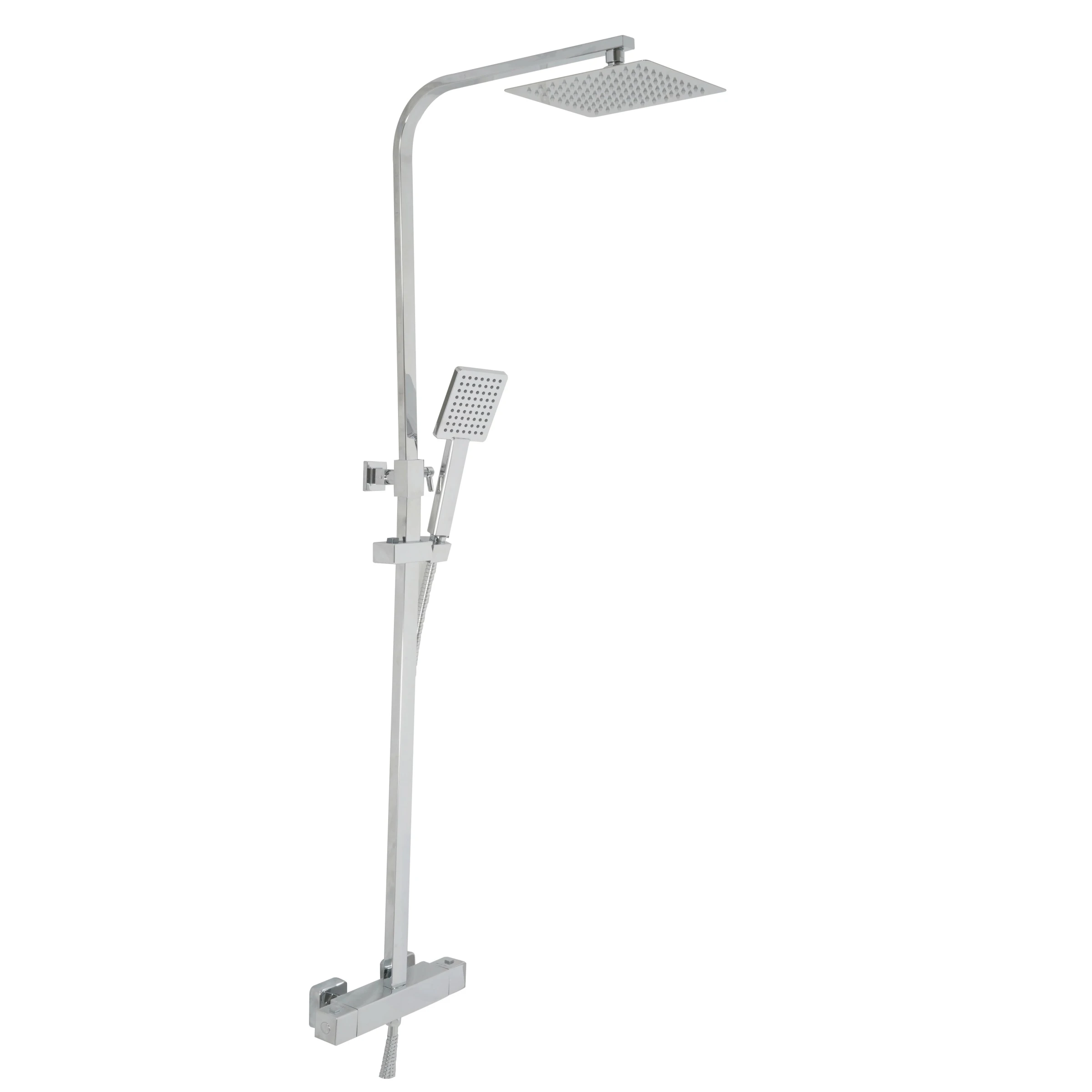 Just Taps Athena Thermostatic Shower Mixer With Rigid Riser Chrome