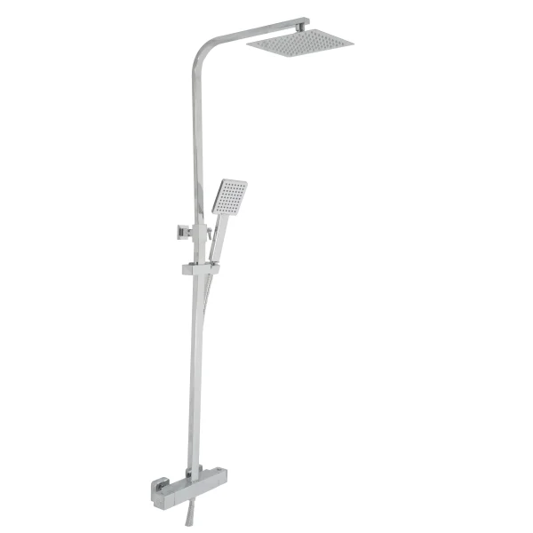 Just Taps Athena Thermostatic Shower Mixer With Rigid Riser Chrome