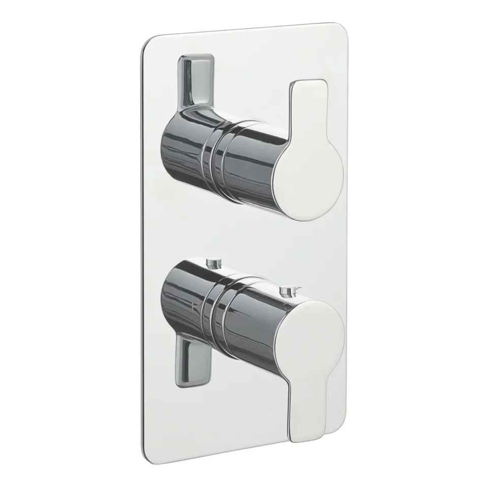 Just Taps Amore Thermostatic Shower Valve Single Option Chrome detail view - Image 1