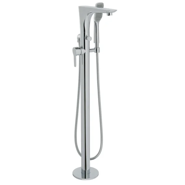 Just Taps Amore Floor Standing Bath Shower Mixer With Kit Chrome
