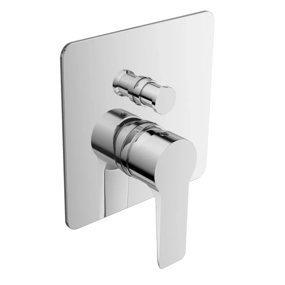 Just Taps Amore Concealed Single Lever Diverter Manual Valve Chrome detail view - Image 1