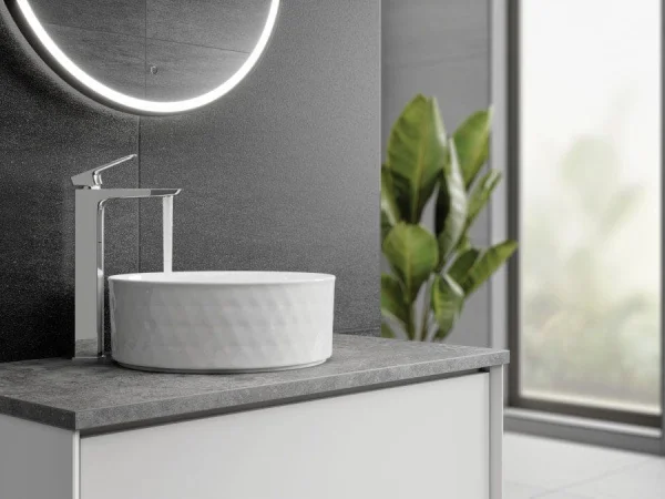 HIB striped Eden Round Countertop Washbasin