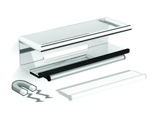 Hib Shower Basket With Grab Bar And Magnetic Squeegee (chrome)