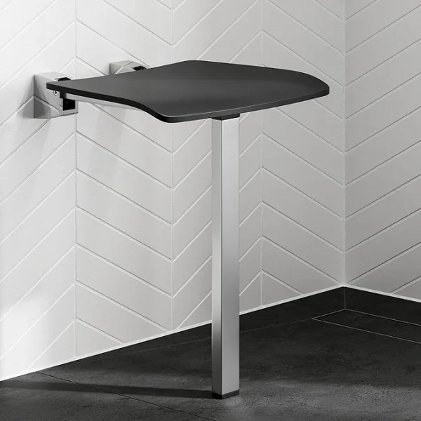 Hib Shower Seat With Support Leg (dark Grey)