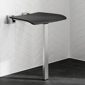 Hib Shower Seat With Support Leg (dark Grey)