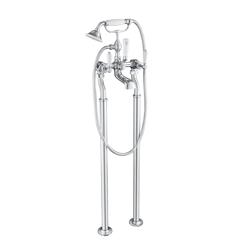 Just Taps Grosvenor Lever Freestanding Bath Shower Mixer With Kit Chrome product image - Image 3