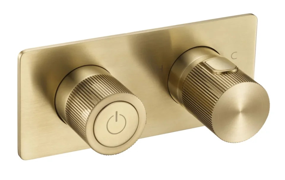 Just Taps Evo Thermostatic Concealed Push Button 3 Outlet Shower Valve product image - Image 2