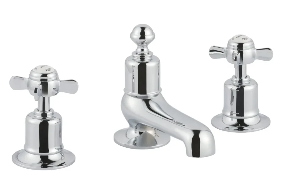 Just Taps Grosvenor Pinch 3 Hole Deck Mounted Bath Filler Chrome product image - Image 2