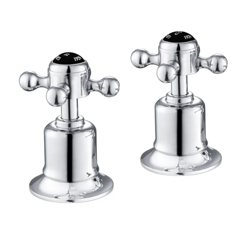 Just Taps Grosvenor Cross Panel Valves Black Indices product image - Image 2