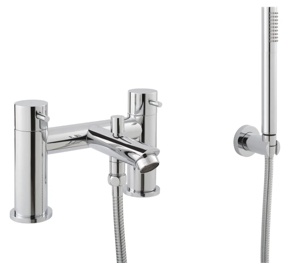Just Taps Fonti Deck Mounted Bath Shower Mixer With Kit Chrome product image - Image 2