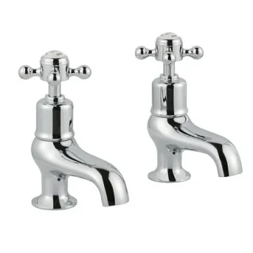 Just Taps Grosvenor Cross Bath Taps Chrome detail view - Image 3