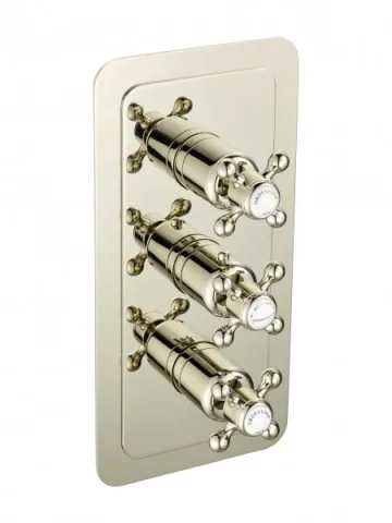 Just Taps Grosvenor Cross Thermo Concealed 2 Outlet Shower Valve Vert product image - Image 2