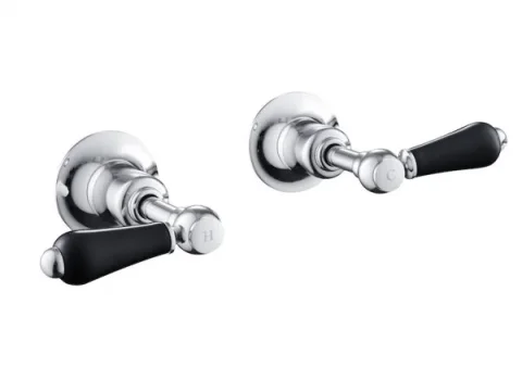 Just Taps Grosvenor Lever Concealed Wall Valves Matt Black product image - Image 2
