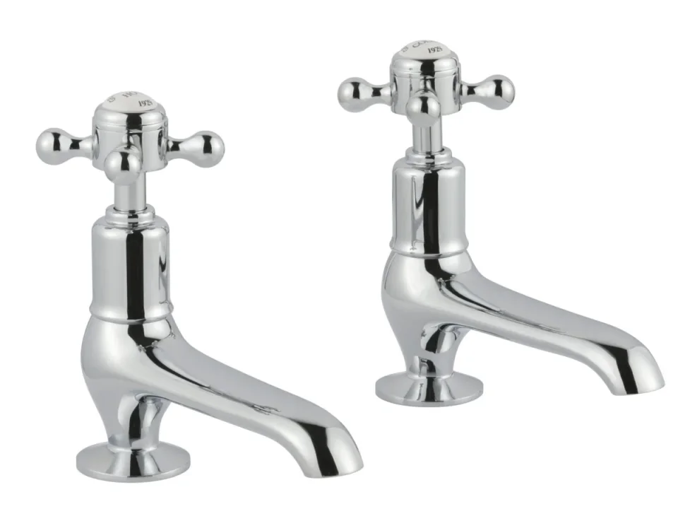 Just Taps Grosvenor Cross Long Nose Basin Taps Chrome product image - Image 2