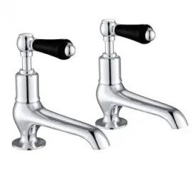 Just Taps Grosvenor Lever Long Nose Basin Taps Matt Black product image - Image 2