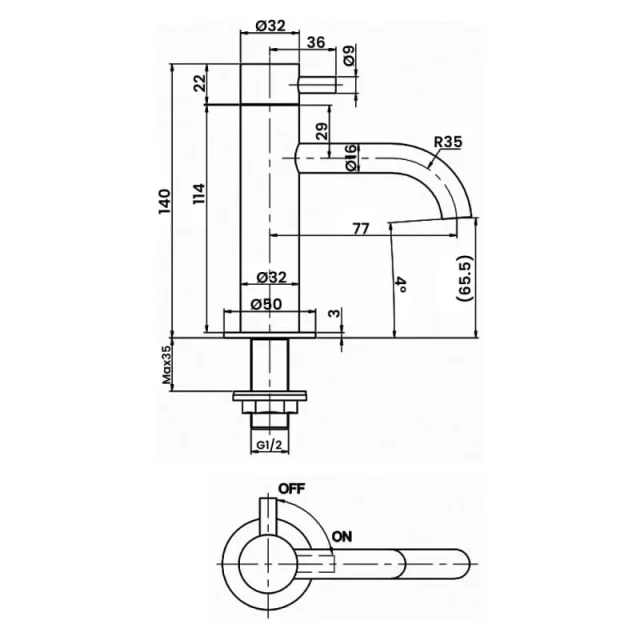 Just Taps Florence Basin Taps Chrome product image - Image 2