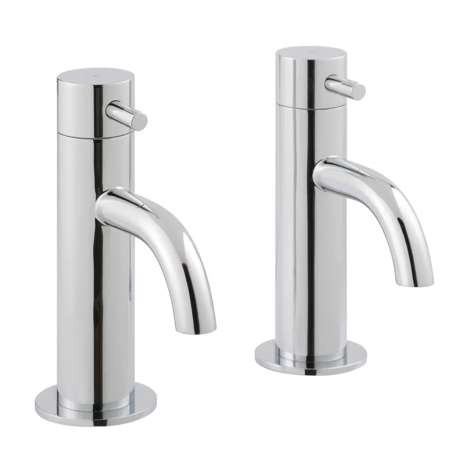 Just Taps Florence Basin Taps Chrome detail view - Image 3