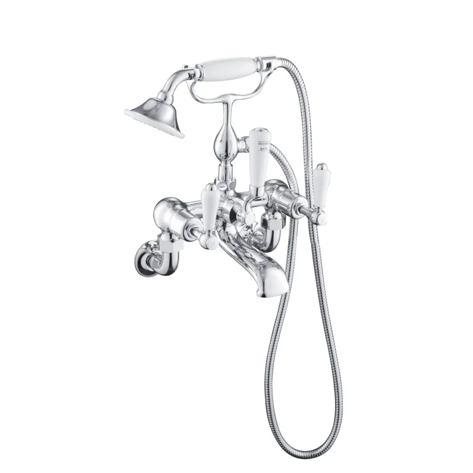 Just Taps Grosvenor Lever Wall Mounted Bath Shower Mixer With Kit Chrome product image - Image 3
