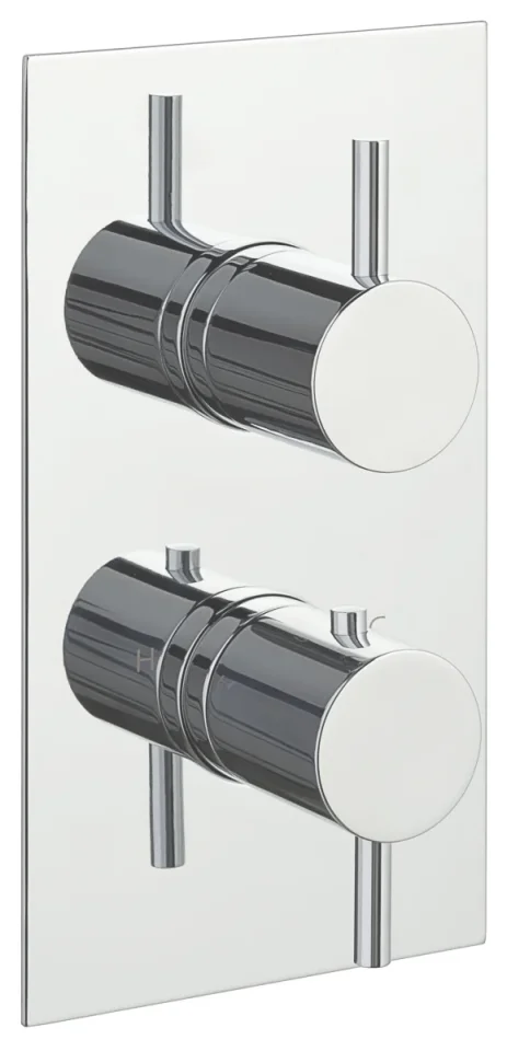 Just Taps Florence Thermostatic Concealed 3 Outlet  Designer Handle Chrome product image - Image 2