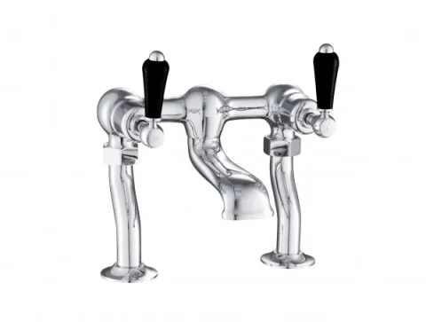 Just Taps Grosvenor Lever Deck Mounted Bath Filler Matt Black product image - Image 2
