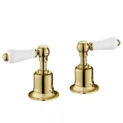 Just Taps Grosvenor Lever Panel Valves Light Gold product image - Image 2