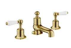 Just Taps Grosvenor Lever 3 Hole Deck Mounted Bath Filler Light Gold product image - Image 2
