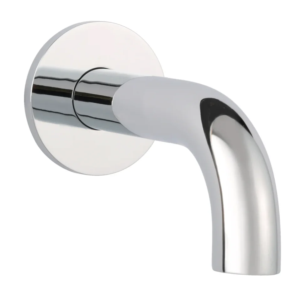 Just Taps Florence Basin Spout With Wall Flange 120mm Chrome product image - Image 2