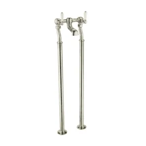 Just Taps Grosvenor Lever Deck Mounted Bath Filler Nickel product image - Image 2